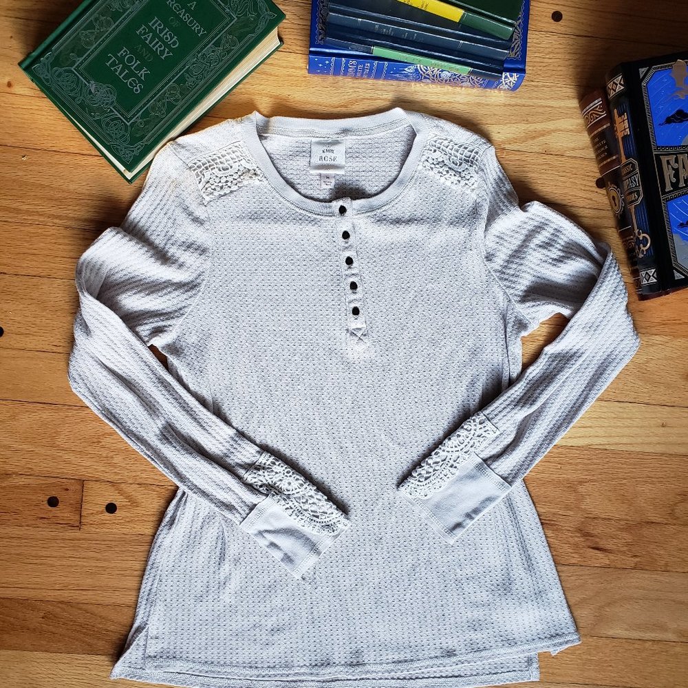 Knox Rose Long Sleeve Thermal with Crochet details